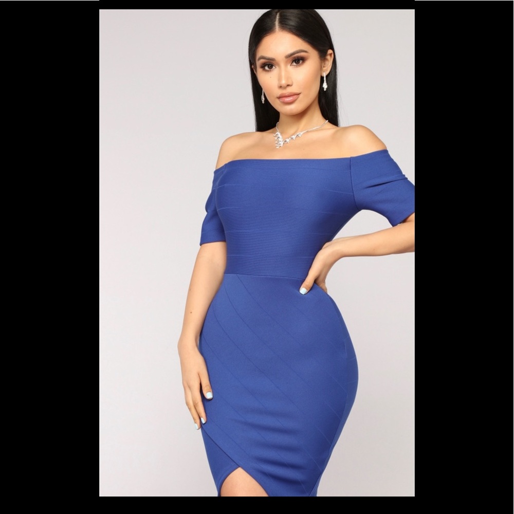 FASHION NOVA DRESS NAVY BLUE